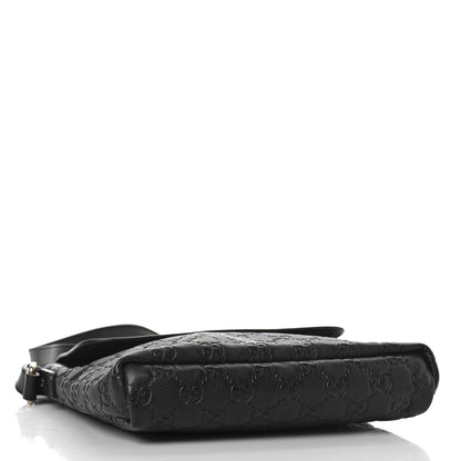 Gucci Guccissima Small Flap Messenger Bag Black 3 of 9