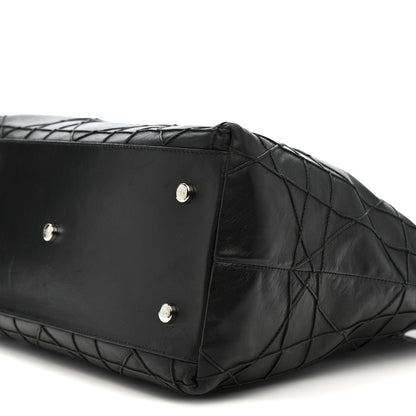 Christian Dior Lambskin Cannage Medium Granville Tote Black 11 of 12
