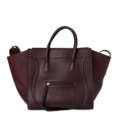 Celine Supple Calfskin Medium Phantom Luggage Burgundy 1 of 9