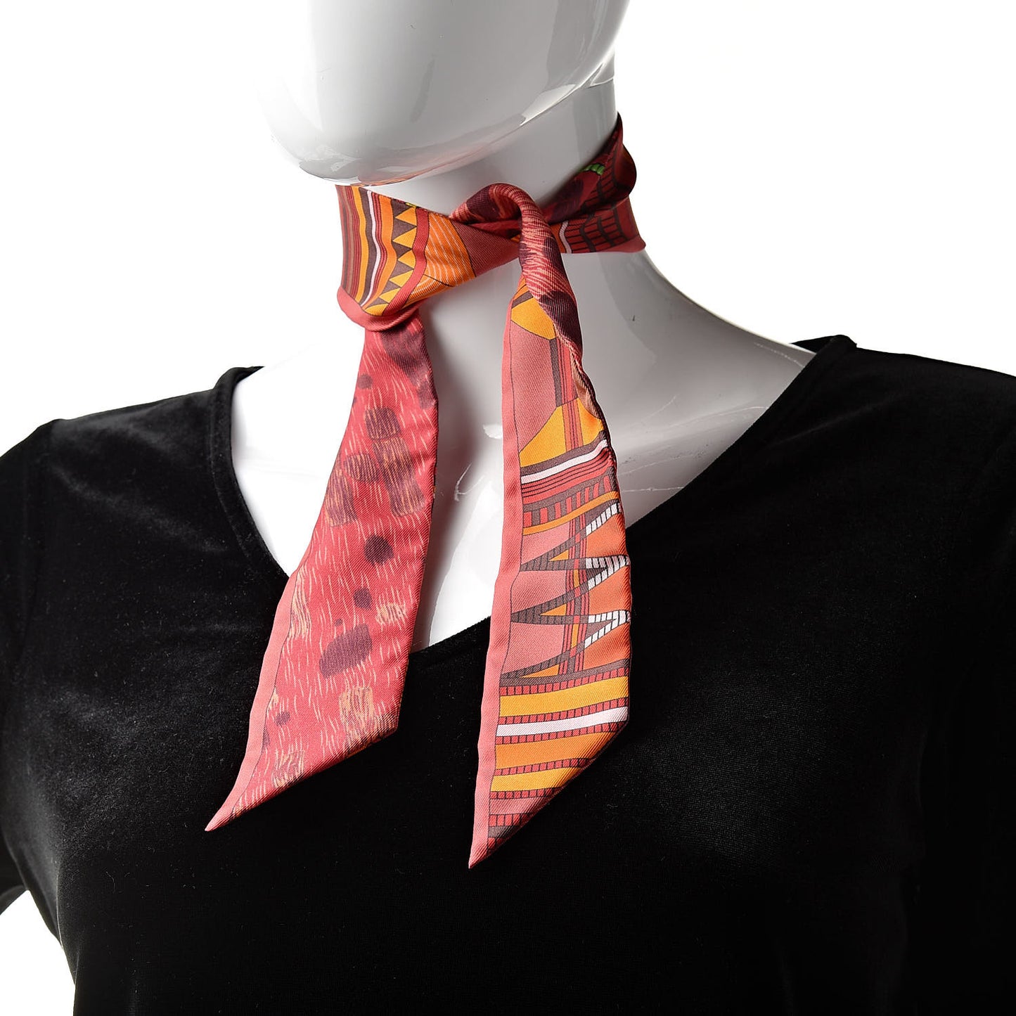 Silk Pelages Twilly Coral Orange Rouge