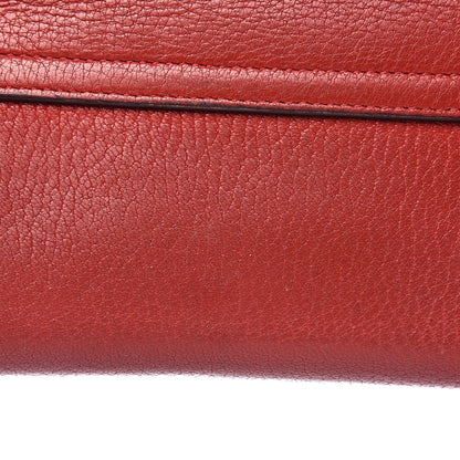 Chloe Grained Lambskin Drew Long Wallet with Flap Plaid Red 13 of 13