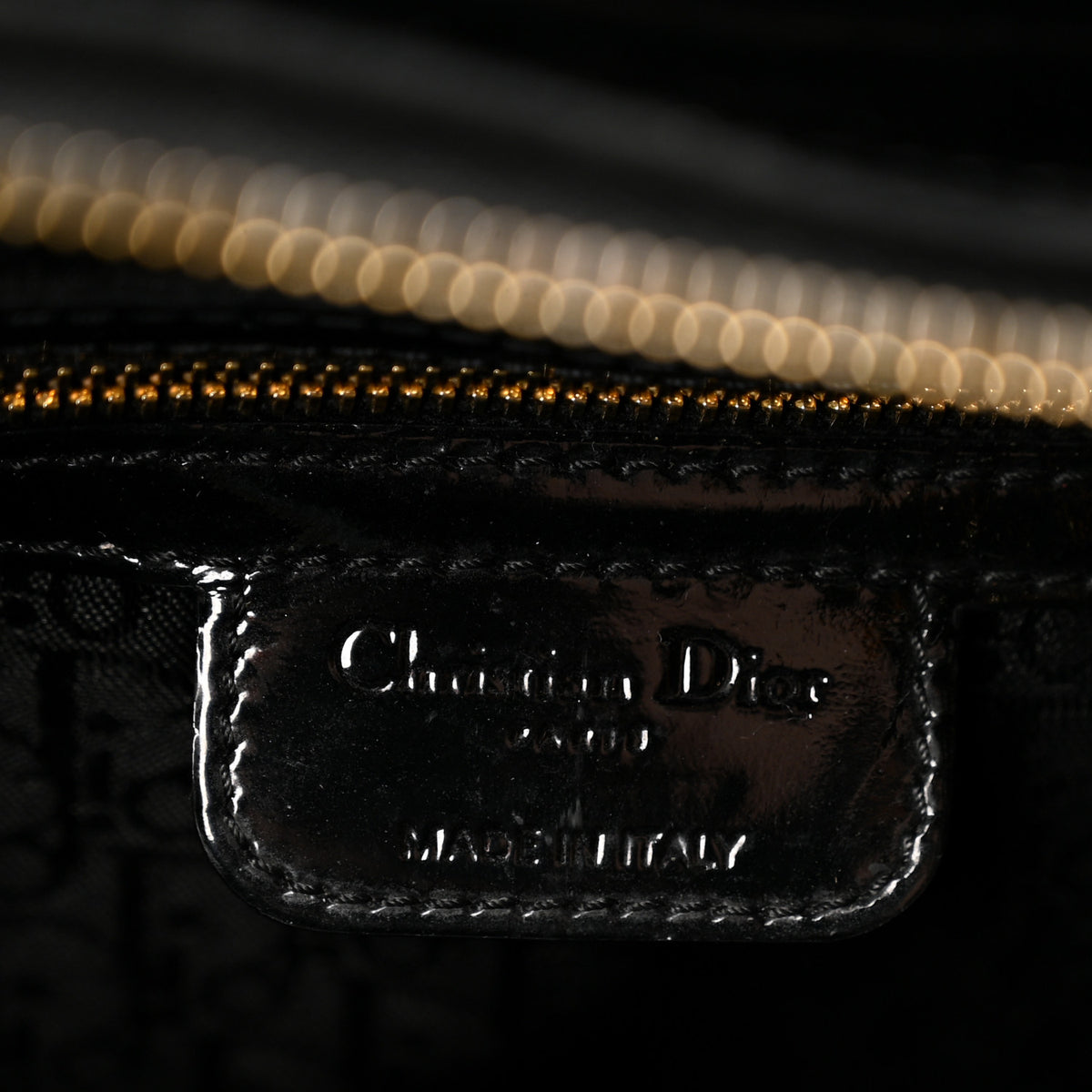 Christian Dior Patent Cannage Large Lady Dior Black 6 of 10
