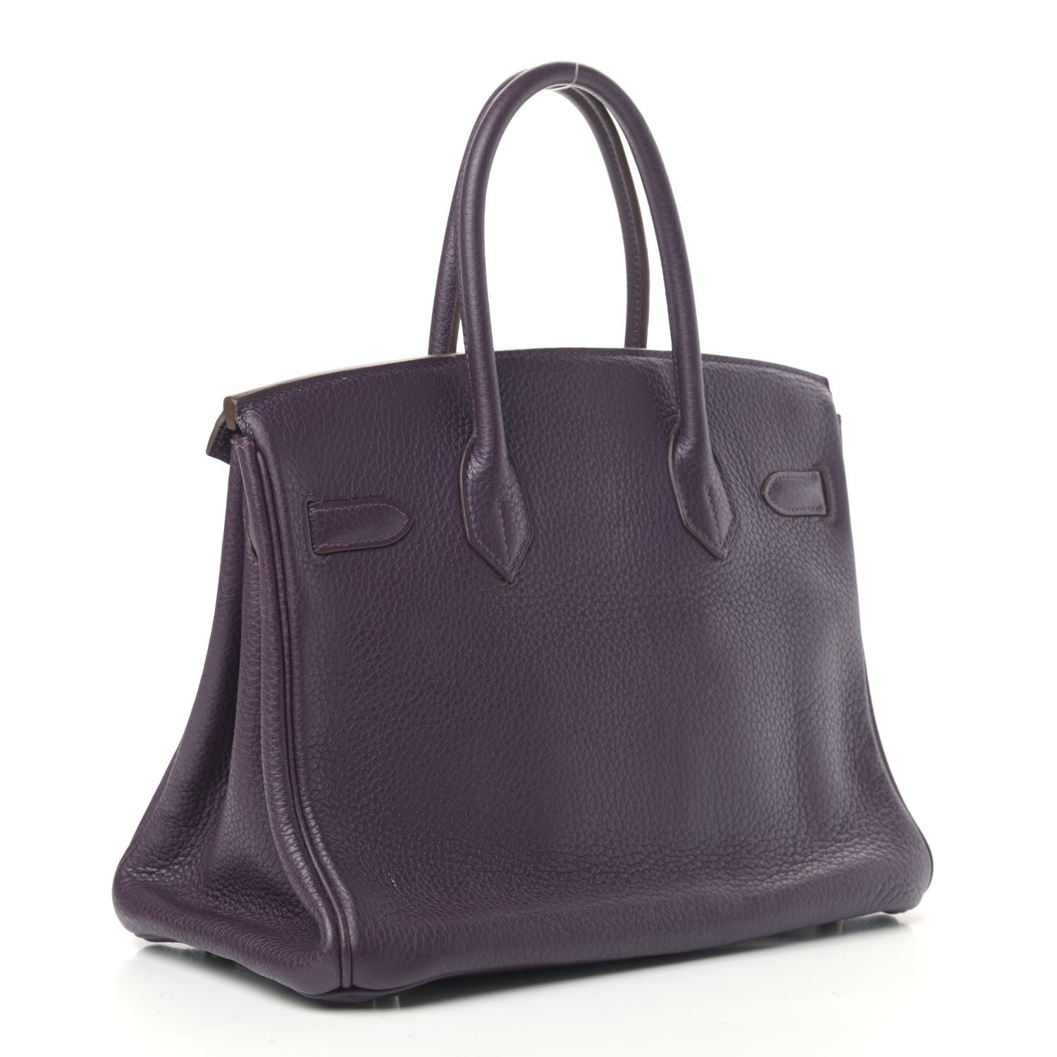 Hermes Taurillon Clemence Birkin 30 Raisin 2 of 9
