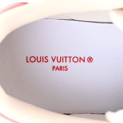 Louis Vuitton Monogram Calfskin Mens Rivoli Sneakers 8 Red 7 of 9