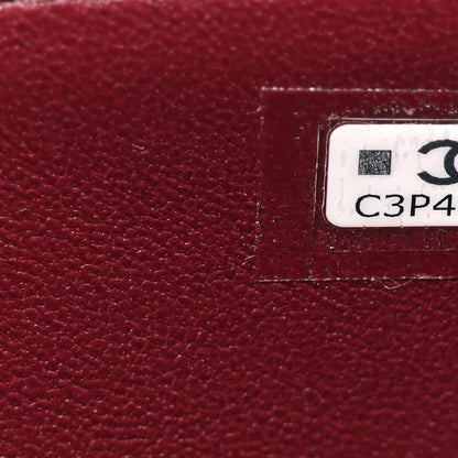 Chanel Calfskin Crocodile Embossed Crococo Exoticoco Vanity With Chain Dark Burgundy 6 of 11