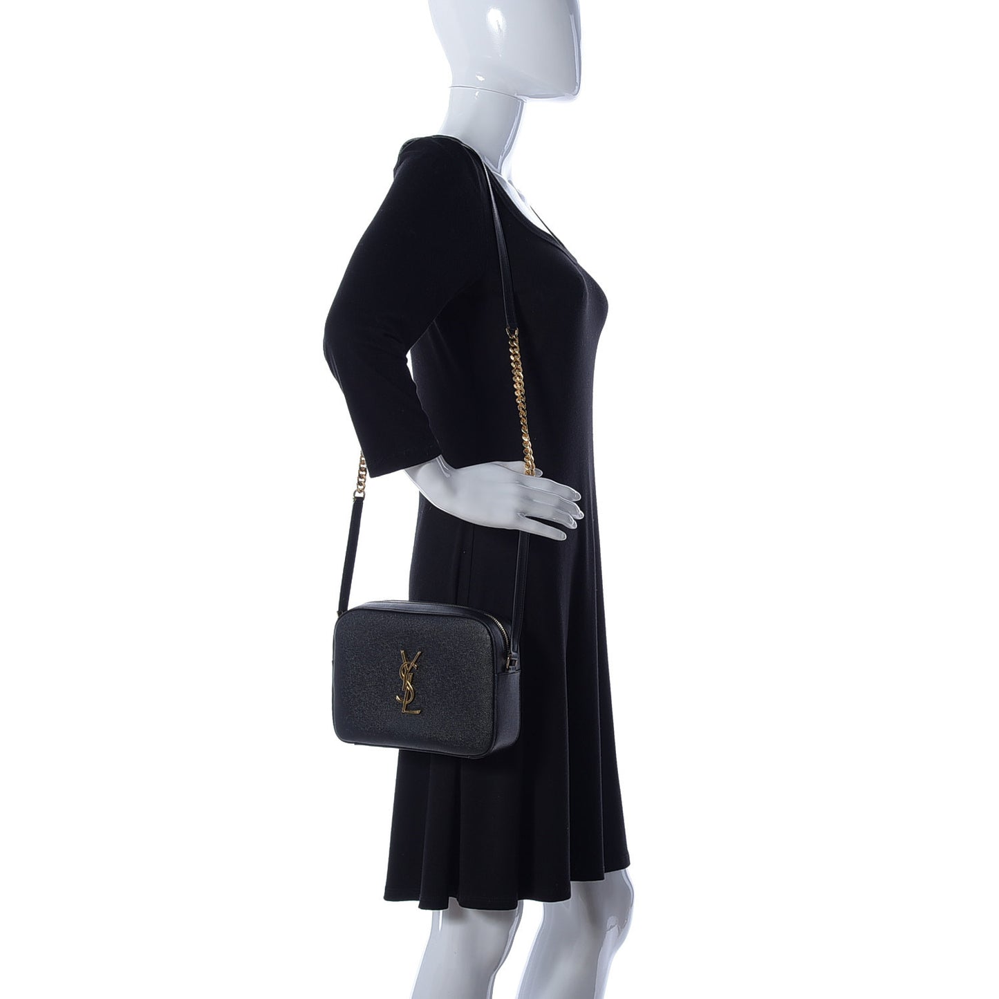 Grain De Poudre Medium Classic Monogram Camera Bag Black