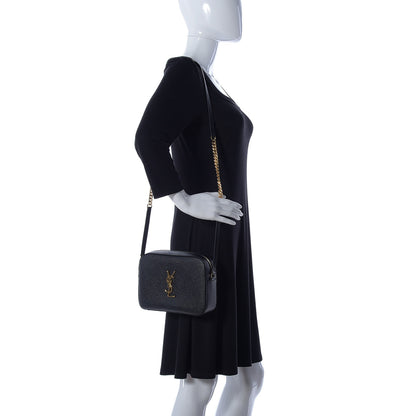 Saint Laurent Grain De Poudre Medium Classic Monogram Camera Bag Black 2 of 14