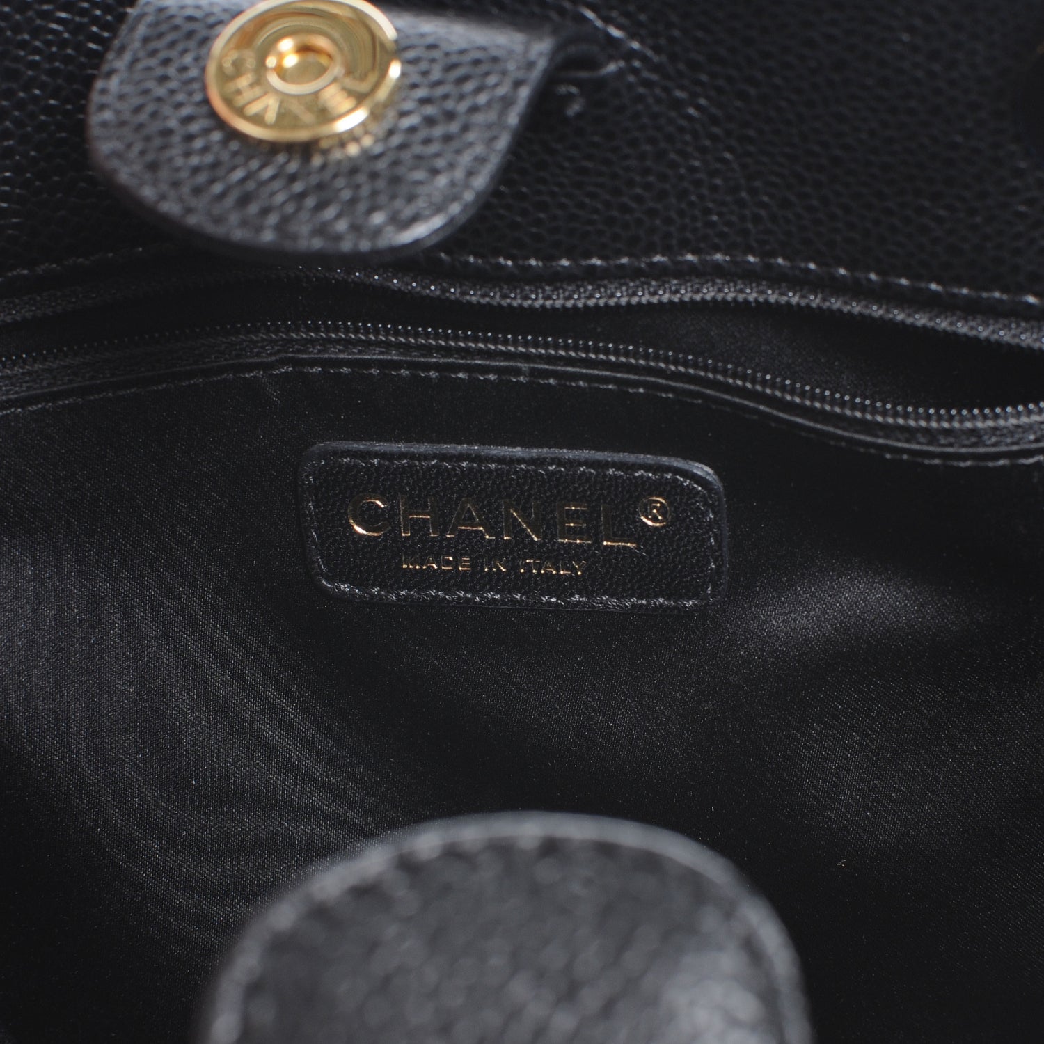 Chanel Caviar Petit Shopping Tote PST Black 7 of 9