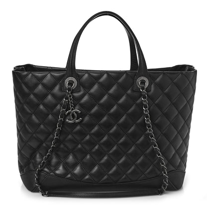 Chanel Calfskin Quilted Large Easy Shopping Tote Black 1 of 8