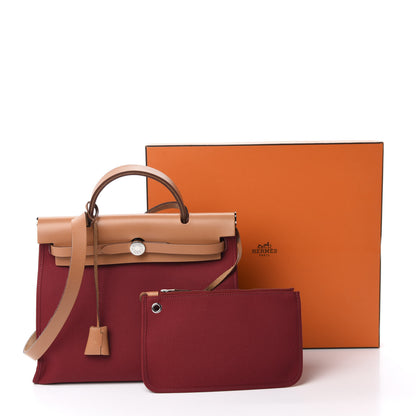 Hermes Vache Hunter Toile Herbag Zip 31 PM Rubis 13 of 13