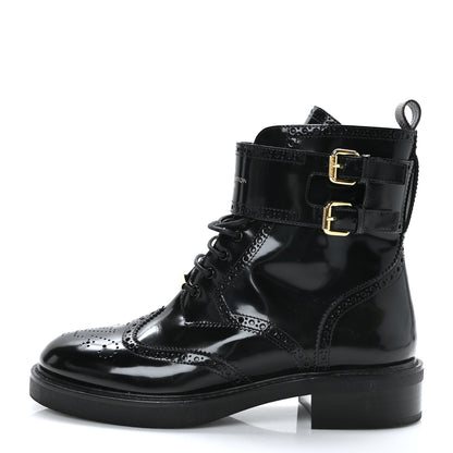 Louis Vuitton Glazed Calfskin Midtown Ankle Boots 40 Black 1 of 7