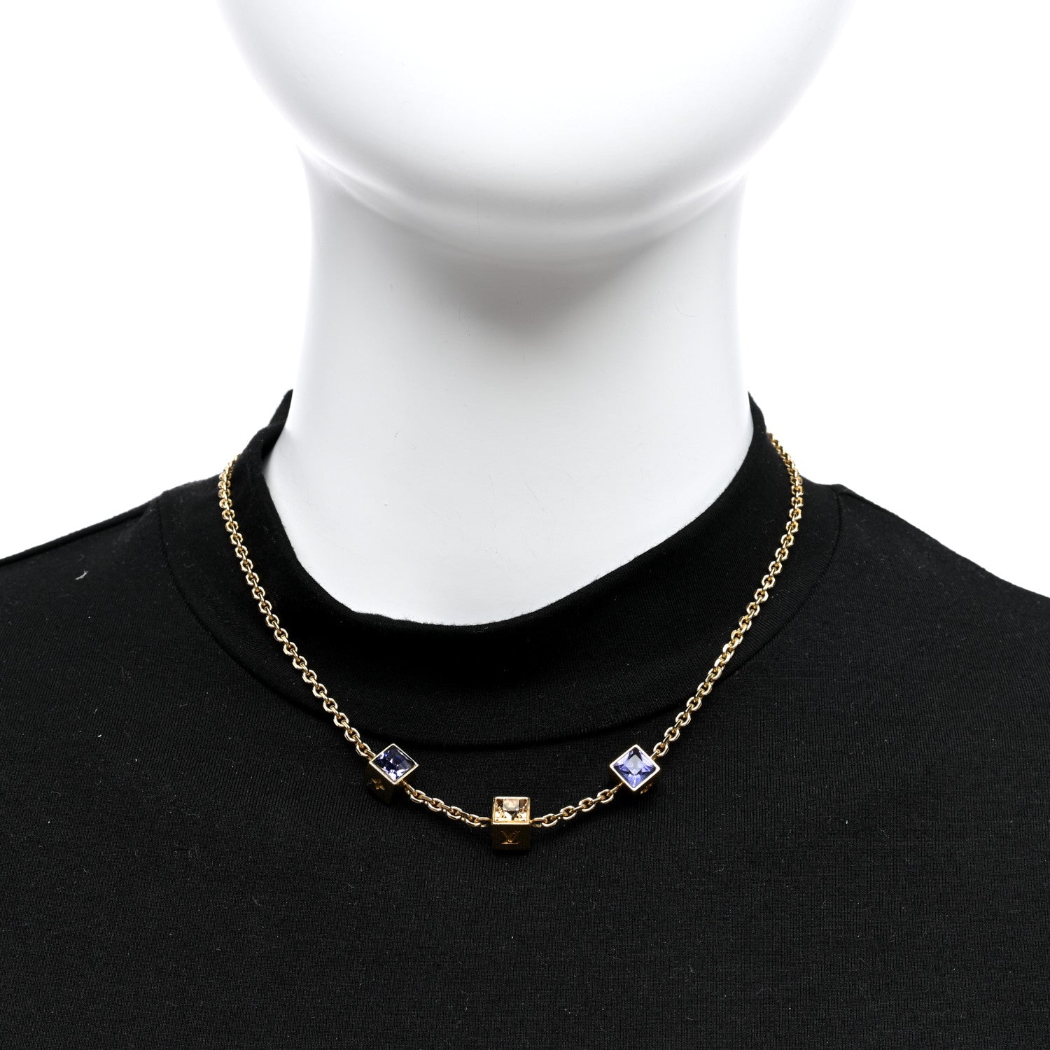 Louis Vuitton Swarovski Gamble Short Necklace Azur 2 of 4