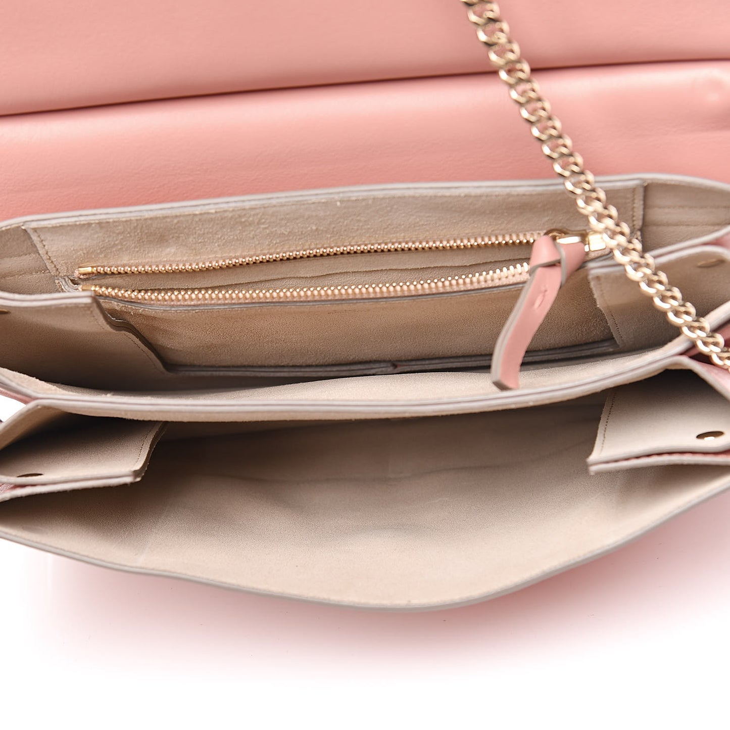 Calfskin Suede Medium Faye Shoulder Bag Nougat