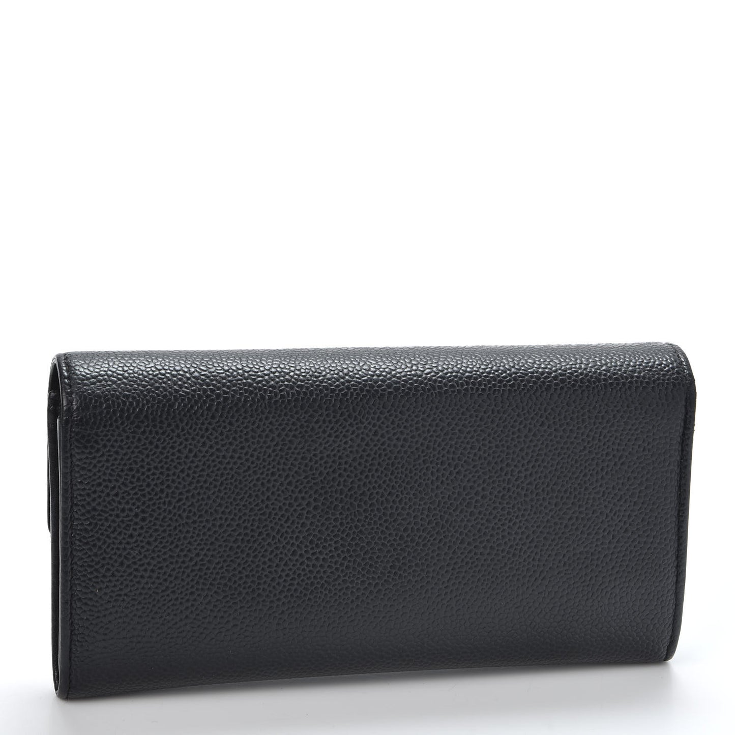 Caviar Timeless CC Large Gusset Flap Wallet Black