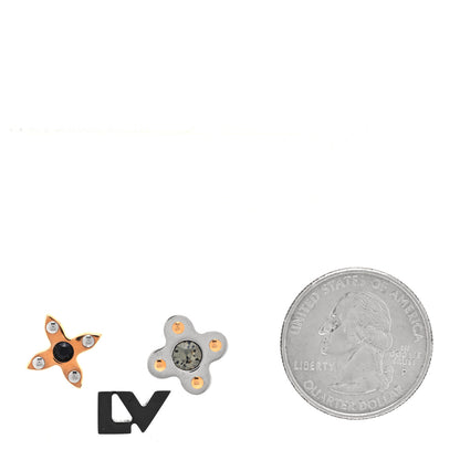 Louis Vuitton Swarovski Crystal Love Letter Timeless Ear Studs Earrings 2 of 4