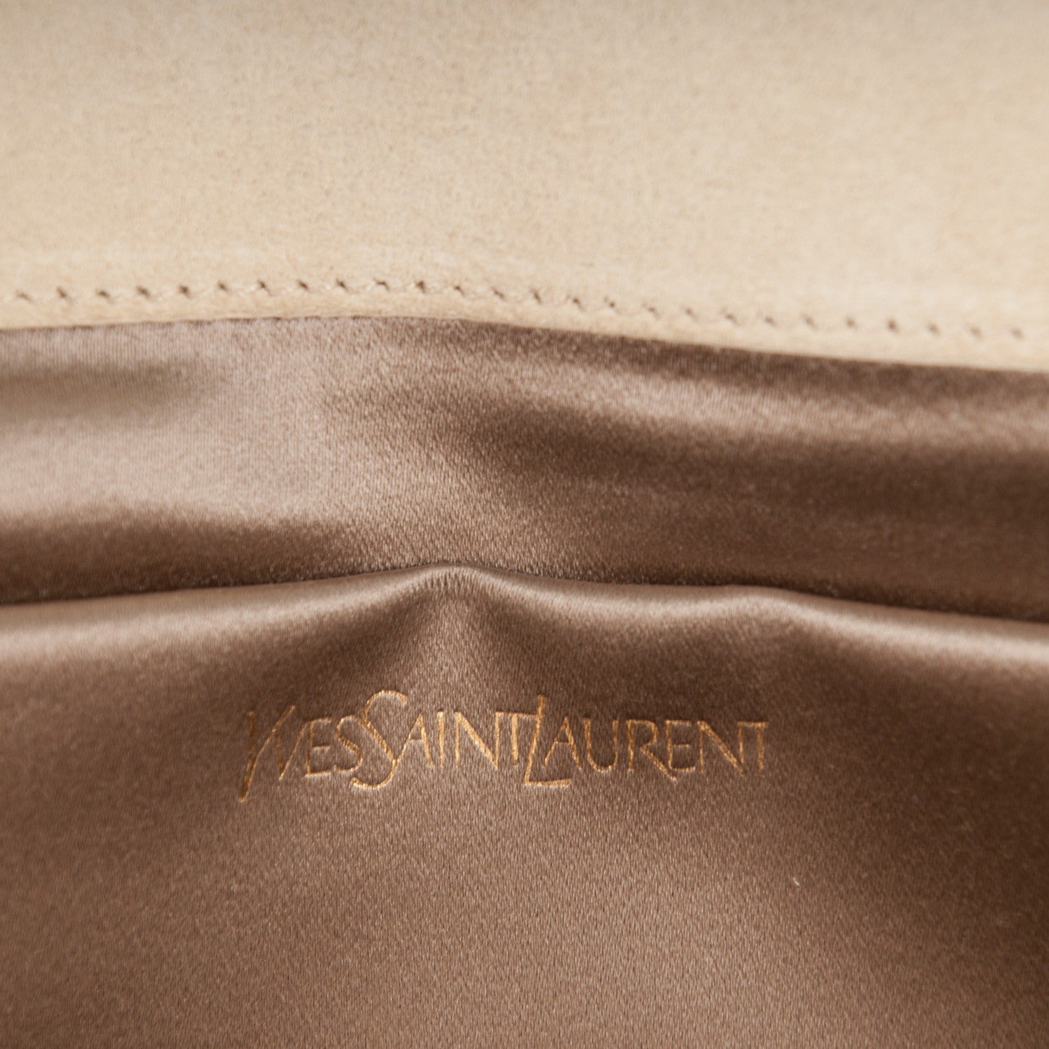 Saint Laurent Textured Patent Large Belle De Jour Clutch Champagne Gold 6 of 7