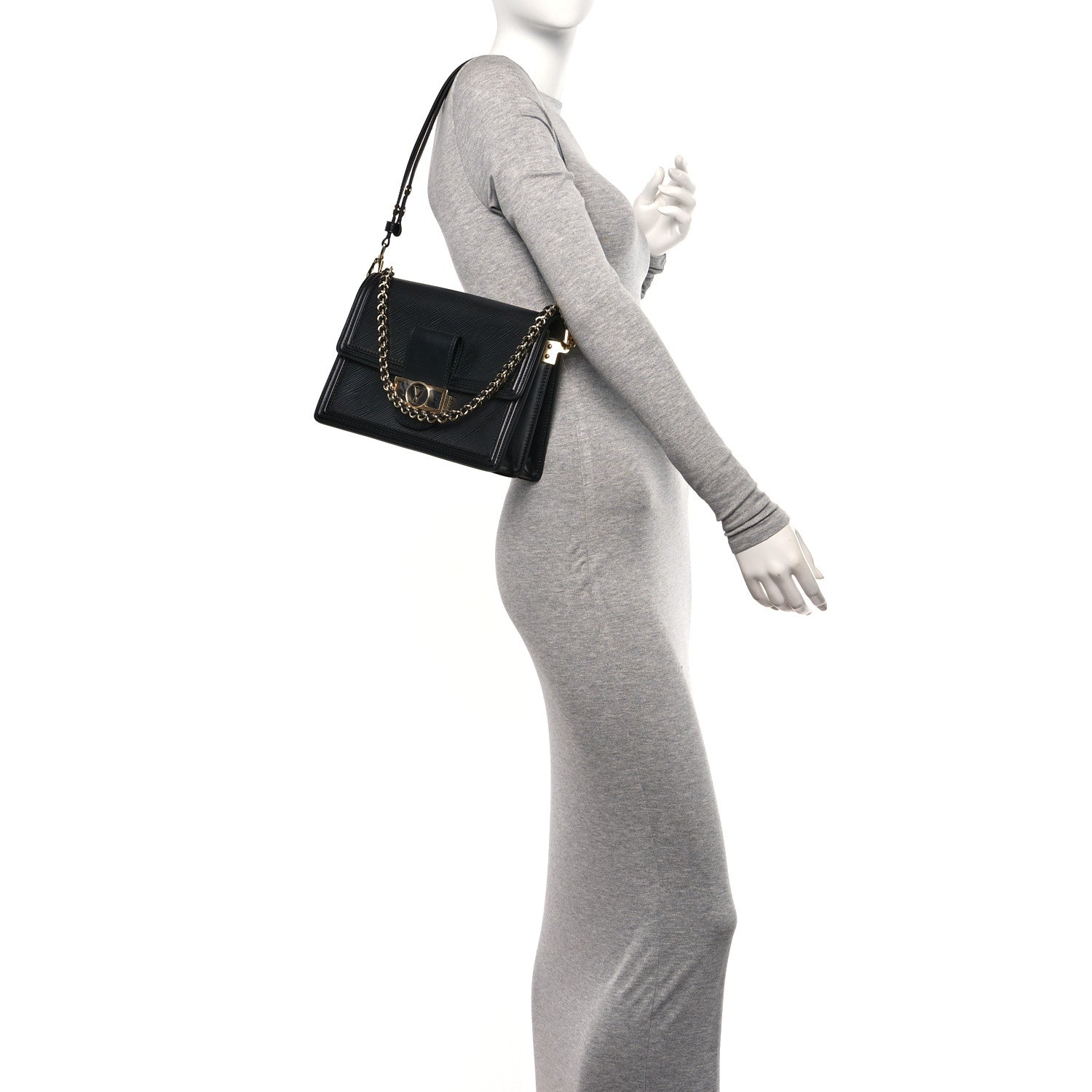 Louis Vuitton Epi Dauphine MM Black 2 of 11