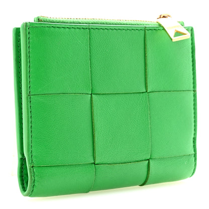 Bottega Veneta Nappa Maxi Intrecciato Bifold Zip Wallet Parakeet 3 of 6