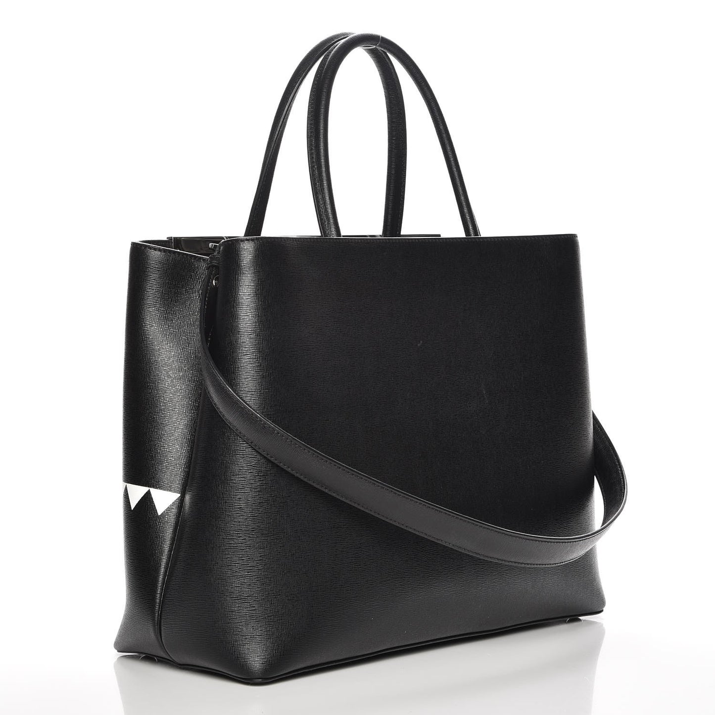 Vitello Elite Studded Monster Medium 2Jours Tote Black