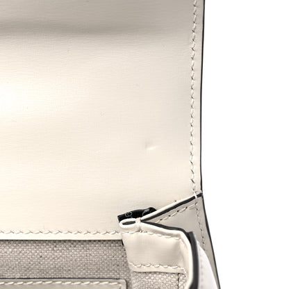 Gucci Boarded Dyana Lux Calfskin Web Mini Bamboo 1947 Top Handle Bag Mystic White 9 of 10