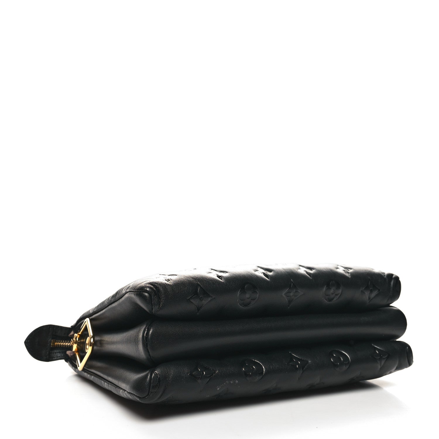 Louis Vuitton Lambskin Embossed Monogram Coussin PM Black 4 of 11