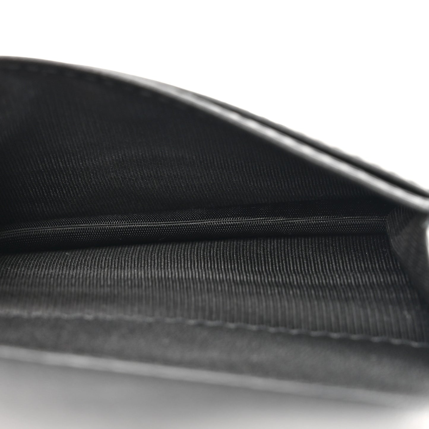 Patent Cannage Small Lady Dior Flap Card Holder Black