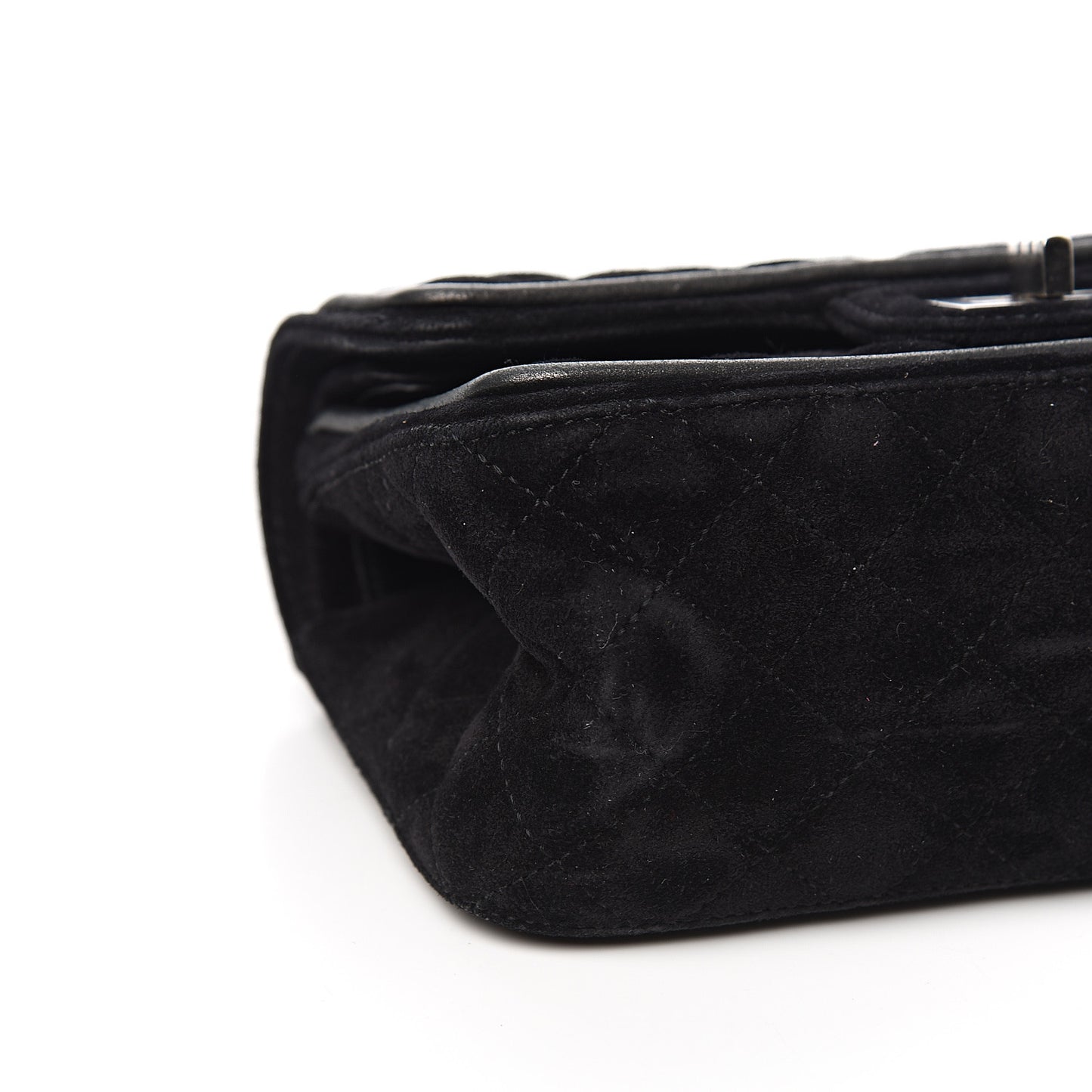 Suede Quilted 2.55 Reissue 224 Flap Black