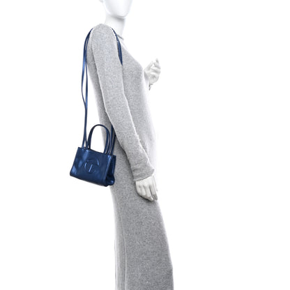 Telfar Metallic Vegan Leather Small Shopping Bag Cobalt 2 of 13