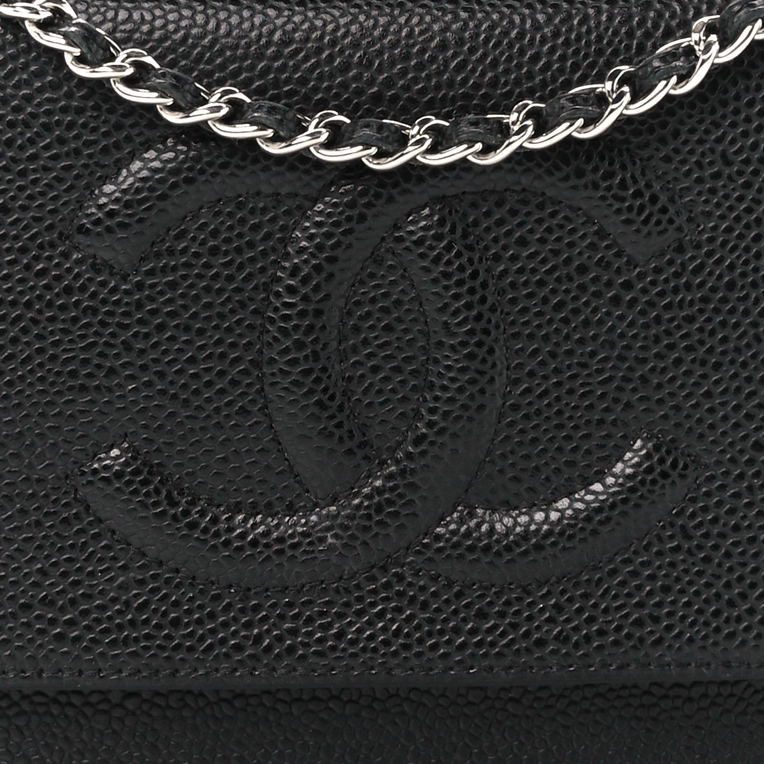 Chanel Caviar Timeless CC Wallet on Chain WOC Black 9 of 12