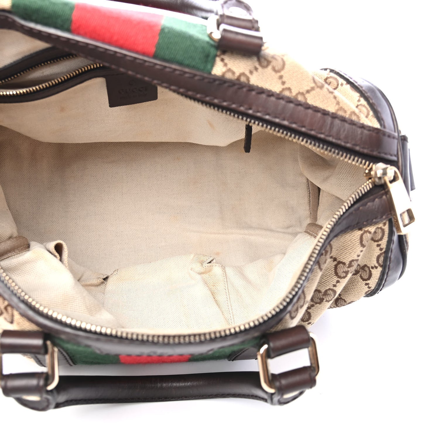 Monogram Vintage Web Medium Boston Dark Brown