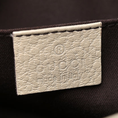 Gucci Pebbled Calfskin Bamboo Chain Bag White 6 of 12