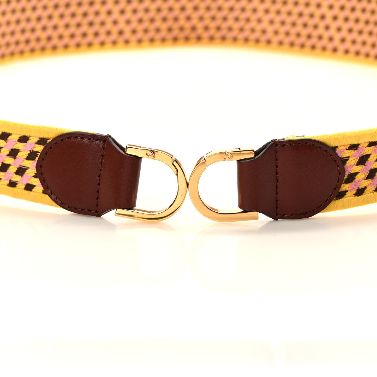 Canvas Calfskin Logo Embroidered Shaped Strap You Multicolor