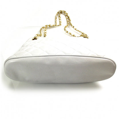 Chanel Lambskin Quilted Shoulder Bag White 4 of 11