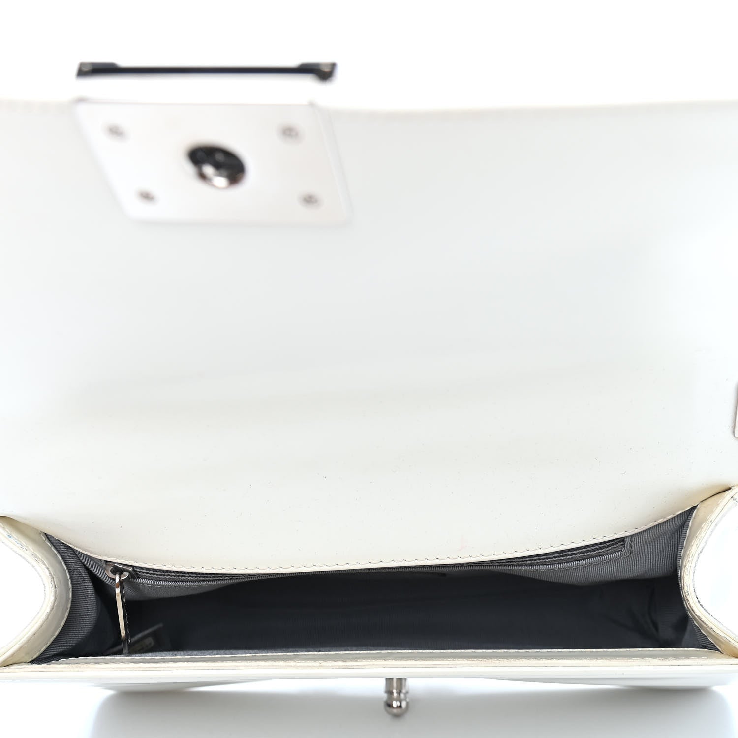 Chanel Glazed Calfskin Medium Boy Flap White 4 of 10