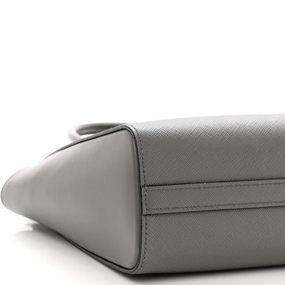 Prada Saffiano Soft Calfskin Small Zippered Tote Marmo 7 of 8