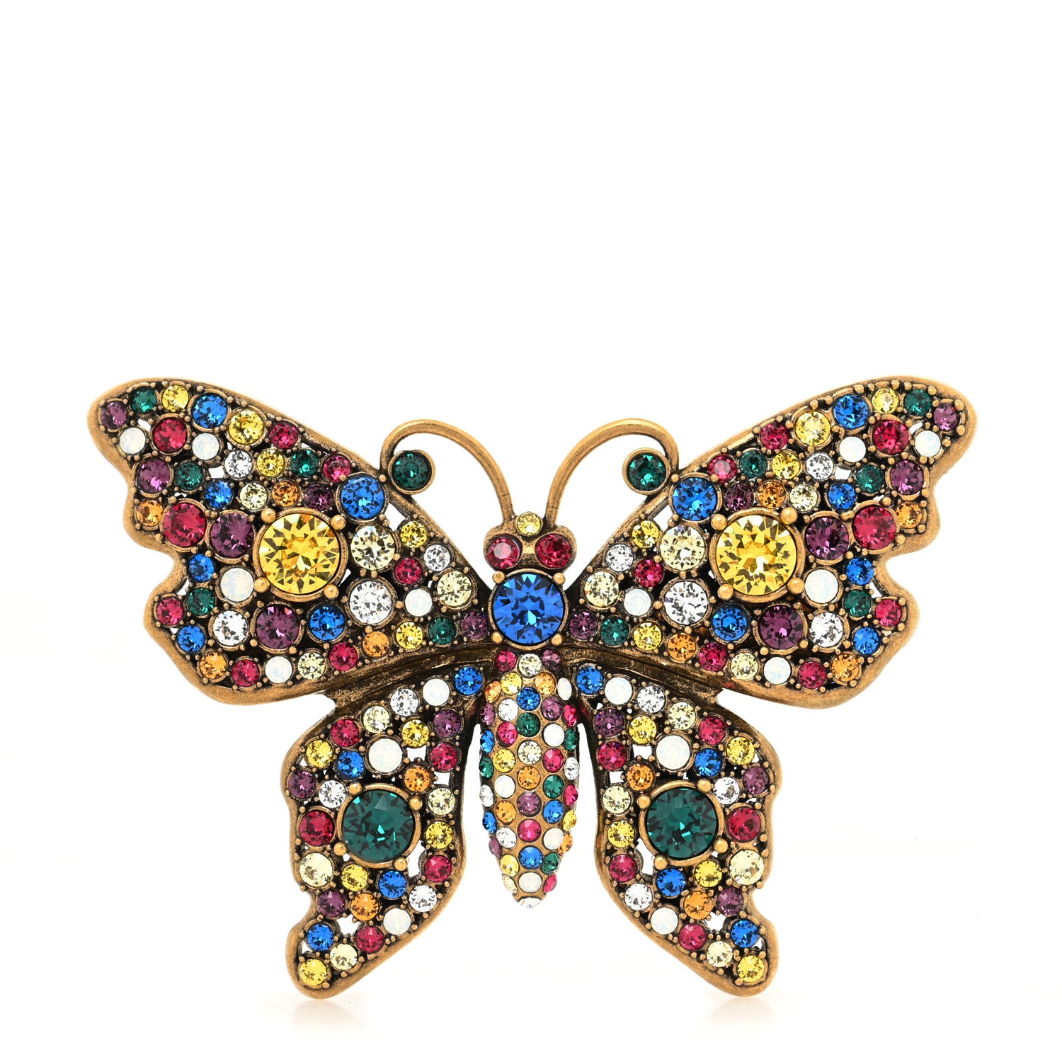 Gucci Crystal Butterfly Brooch Multicolor 1 of 3