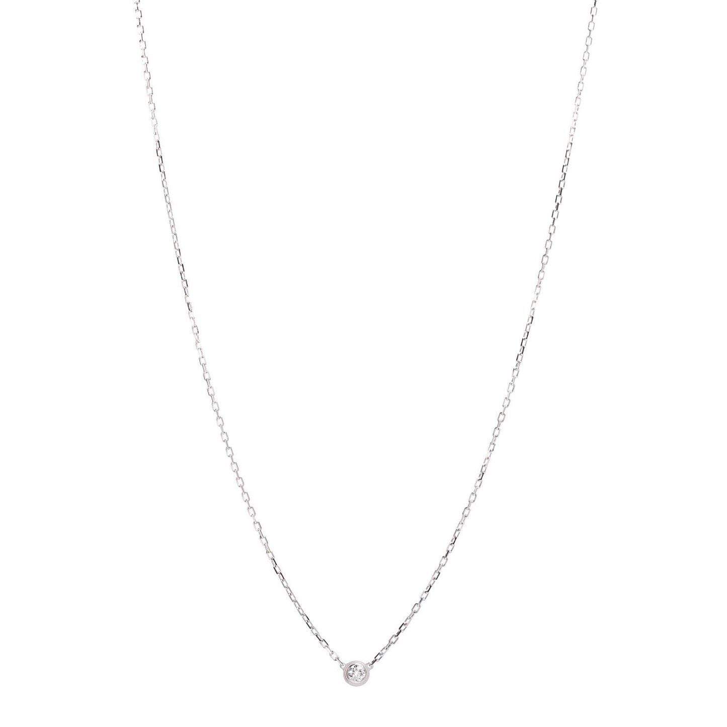 18K White Gold Diamond SM D'Amour Pendant Necklace