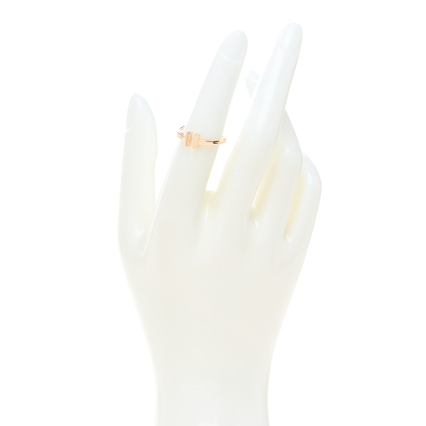 18K Rose Gold T Wire Ring 51 5.75