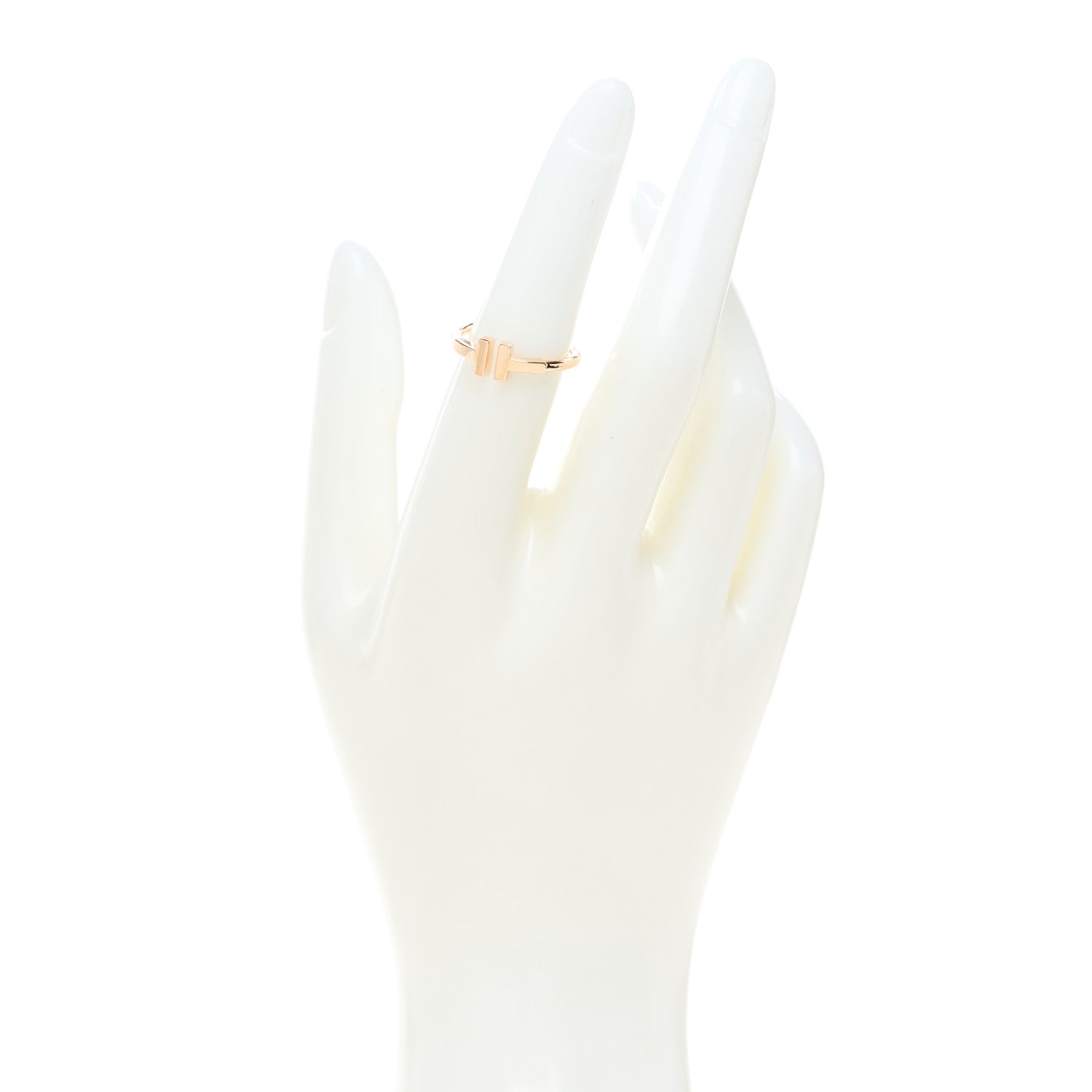 Tiffany 18K Rose Gold T Wire Ring 51 5.75 2 of 5