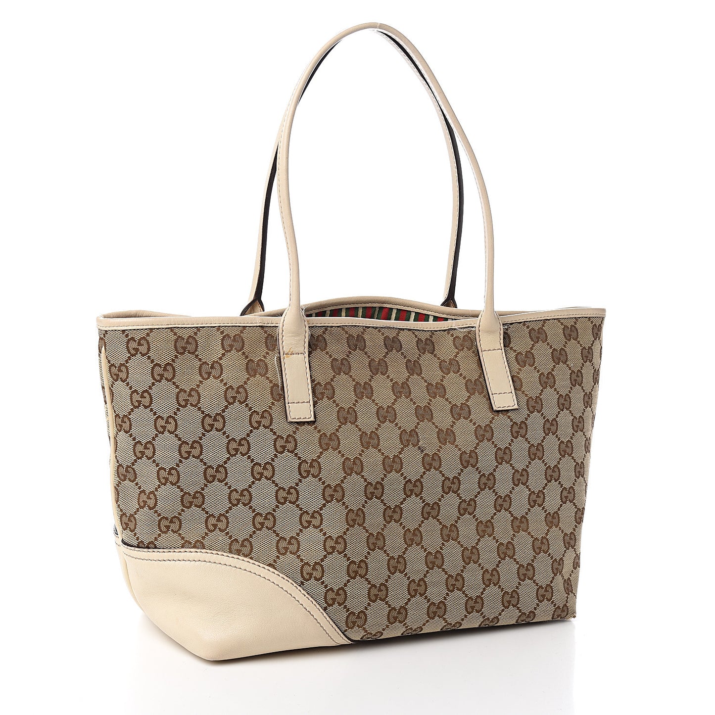 Monogram Medium New Britt Tote Off White