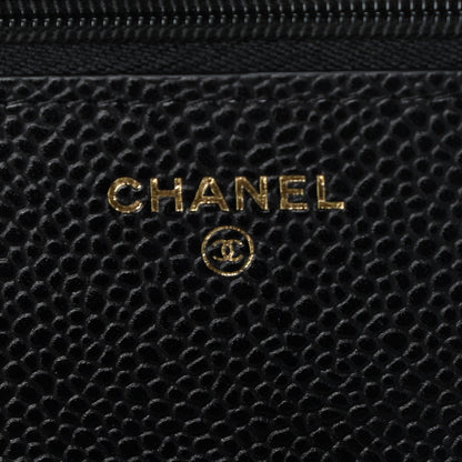 Chanel Caviar Quilted Wallet On Chain WOC Black 6 of 12