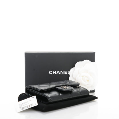 Chanel Lambskin Quilted Flap Card Holder Black 4 of 8