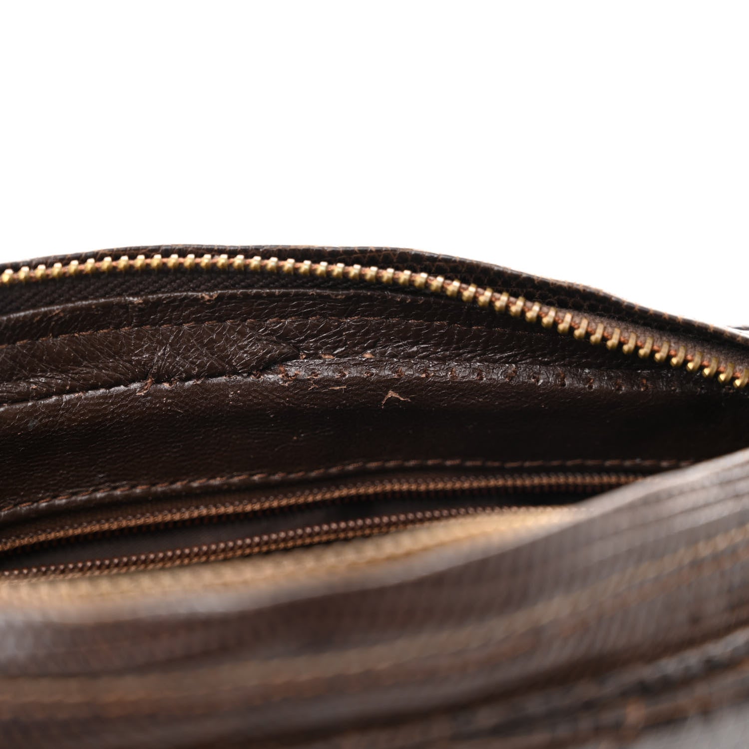 Chanel Lizard Quilted Tassel Camera Case Brown 12 of 15