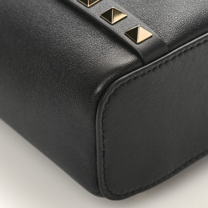 Valentino Garavani Pebbled Calfskin Rockstud North-South Crossbody Bag Black 7 of 8