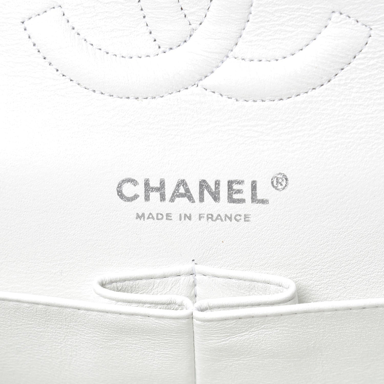 Chanel Caviar Quilted Medium Double Flap Bijoux Chain White 6 of 13