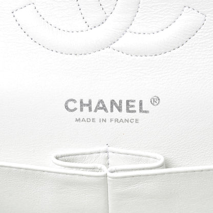 Chanel Caviar Quilted Medium Double Flap Bijoux Chain White 6 of 13