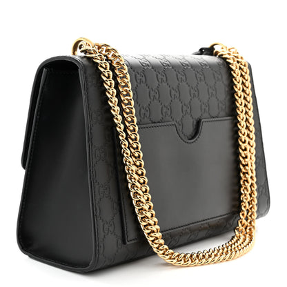 Gucci Guccissima Medium Padlock Shoulder Bag Black 3 of 10