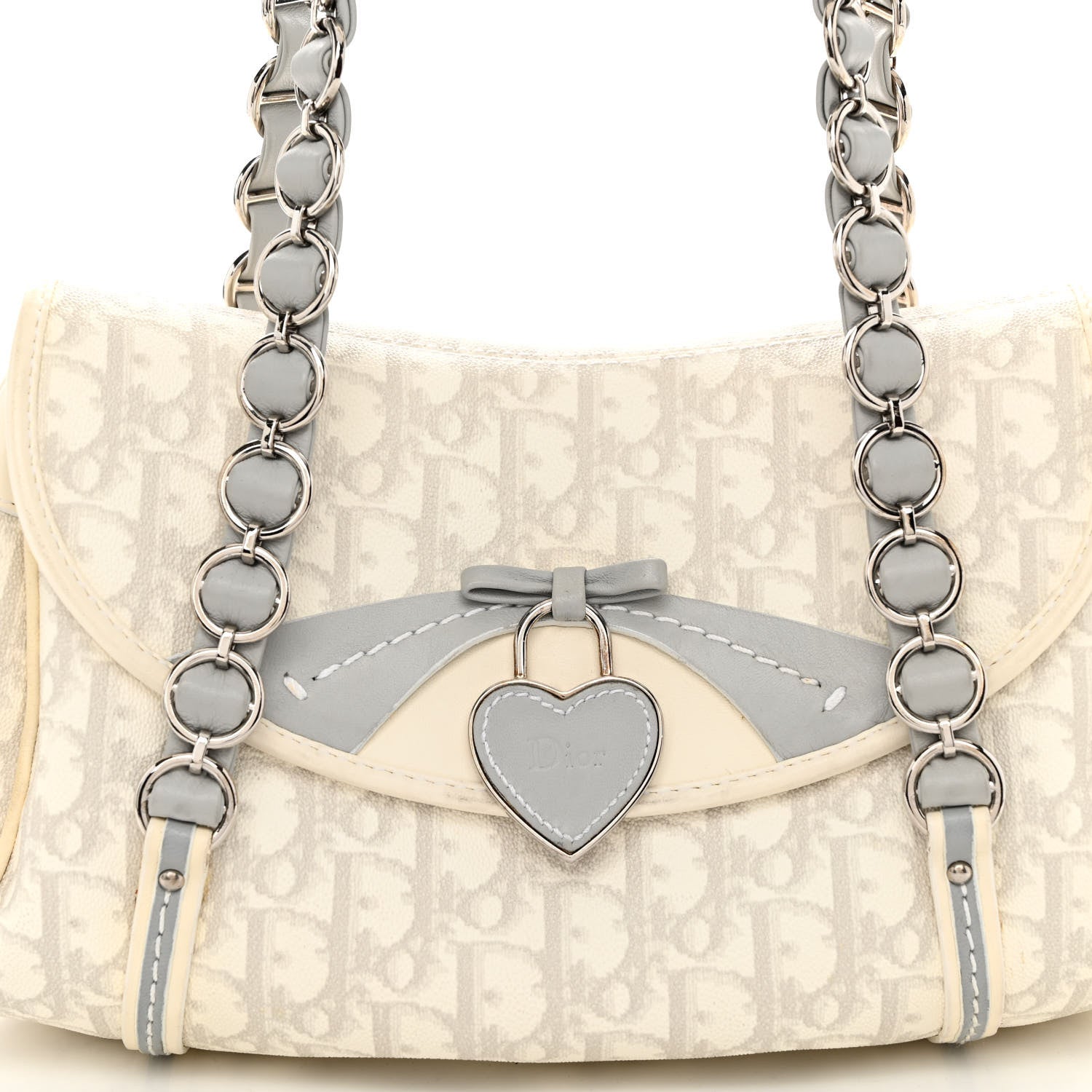 Christian Dior Monogram Romantique Trotter Bag Grey 8 of 14