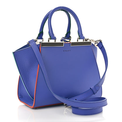 Fendi Vitello Dolce Mini 3jours Tote Viola Cassis 2 of 8