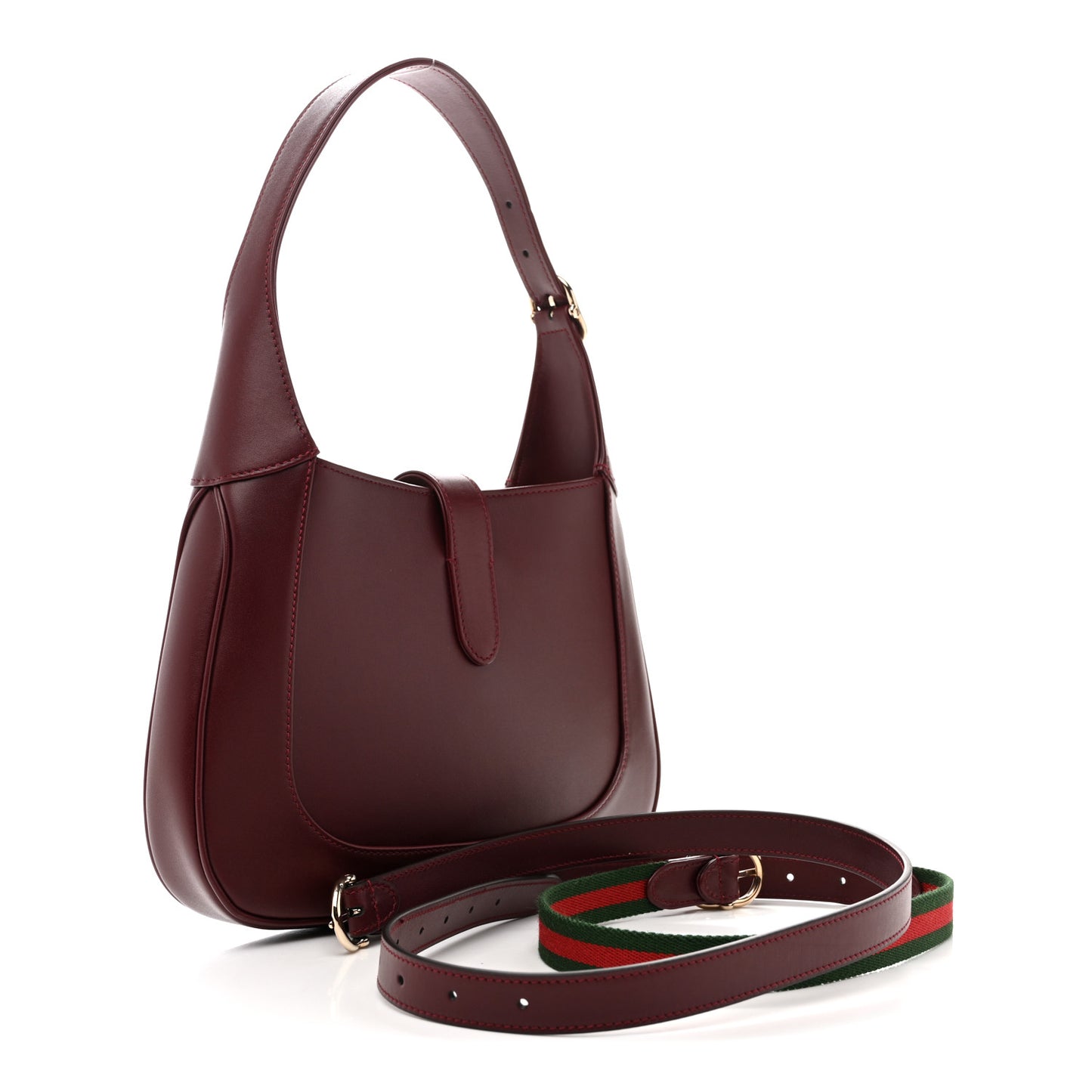Ancora Calfskin Web Medium Jackie 1961 Hobo Rosso